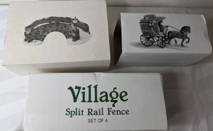 lot 356 image: Set of (3) Vintage Department 56 Heritage Village Collection & Village