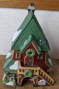 lot 246 image: Vintage Department 56 Heritage Village Collection, North Pole Series Santas Rooming House
