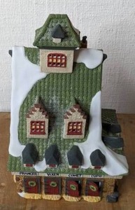 lot 247 image: Vintage Department 56 Heritage Village Collection, North Pole Series Reindeer Barn