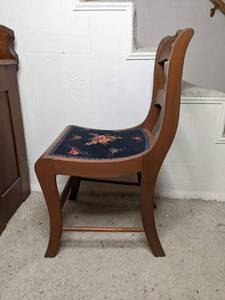 lot 690 image: Needle Point Seat Chair