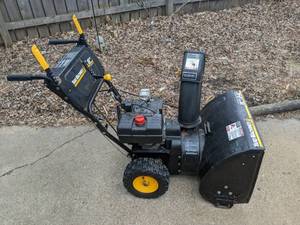 lot 540 image: Yard Machines 8hp 24 Two Stage Snow Blower with Electric Start