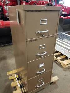 lot 542 image: All-Steel Metal File Cabinet 4-drawer