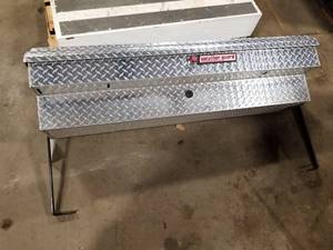 lot 552 image: Weatherguard 174-0-01 Diamond Plate Truck Bed Box