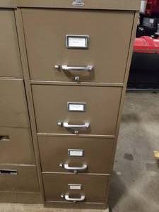 lot 544 image: All-Steel Metal File Cabinet 4-drawer