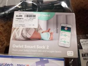 lot 323 image: Owlet Smart Sock 2 Heart Rate Monitor
