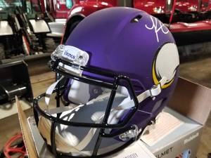 lot 310 image: Kirk Cousins #8 Minnesota Vikings Autographed Football Helmet, Certificate of Authenticity