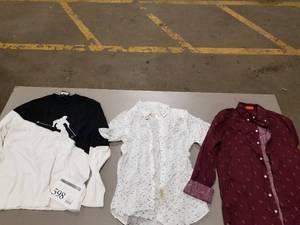 lot 598 image: Womens Size Large Sweater,  Print Shirts (x2)