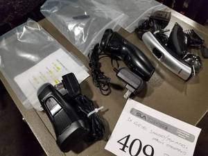 lot 409 image: Lot of (3) Electric ShaverTrimmer, Attachments, Charger