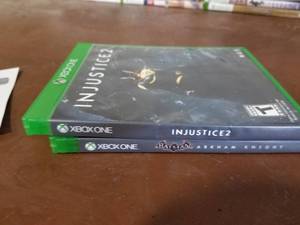 lot 449 image: Lot of (2) Microsoft XBox One Games - Injustice 2, Batman Arkham Knight