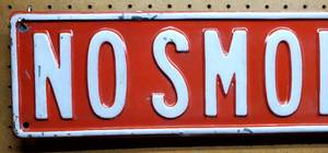 lot 17 image: Pressed Steel NO SMOKING Sign