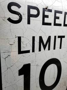 lot 64 image: Aluminum Speed Limit 10 mph Street Sign