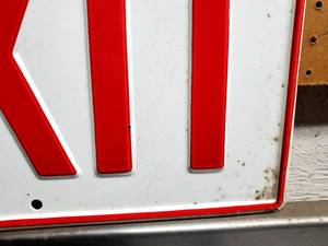 lot 69 image: Pressed Steel Exit Sign
