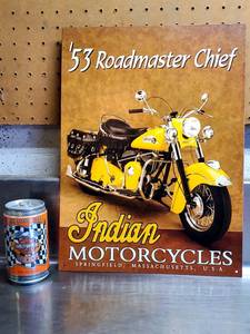 lot 123 image: Chief Indian 53 Roadmaster Tin Sign