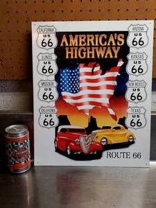 lot 110 image: Americas Highway Tin Sign