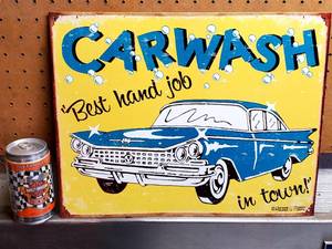 lot 112 image: Car Wash Tin Sign