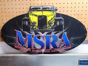 lot 109 image: MSRA Pressed Tin Sign