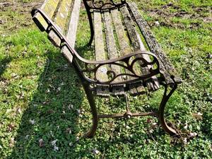 lot 155 image: Vintage Iron Garden Bench