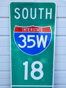 lot 65 image: Aluminum 35W South Highway Sign