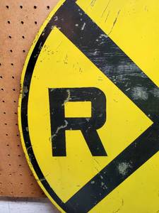 lot 237 image: Vintage 24 Round Railroad Crossing Sign