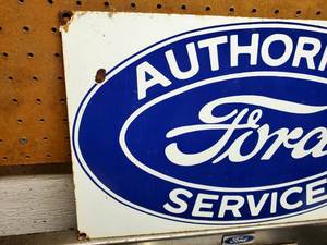 lot 269 image: Authorized Ford Service Steel Sign