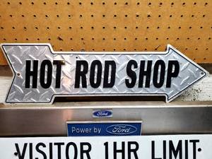 lot 271 image: (2) Garage Wall Decor Signs Lot