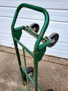lot 172 image: Green Two Wheel Hand Cart