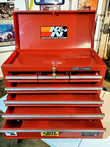 lot 34 image: (7) Drawer with Locking Top Craftsman Bench Tool Chest