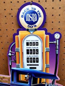 lot 230 image: Back To The 50s Pressed Tin Sign