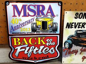 lot 236 image: (2) Garage Wall Decor Signs Lot