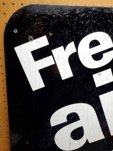 lot 234 image: Free Air Metal Sign