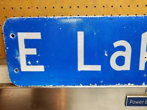 lot 98 image: Aluminum East Lake Elmo Street Sign