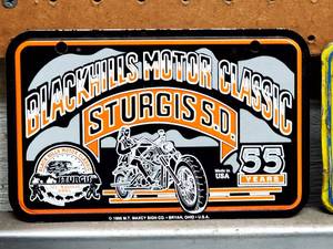 lot 223 image: (2) Harley Davidson Signs & (1) 1968 Minnesota Motorcycle License Plate Lot
