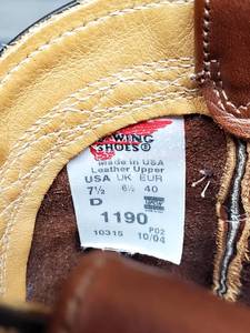 lot 284 image: Red Wing Pecos Leather Boots Size 7-12 Womens