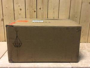 lot 78 image: Modern Gold Dining Room Chandelier, Eicy 4-Light Farmhouse Brass Gold Bedroom Chandelier by Uolfin Customer Returns See Pictures