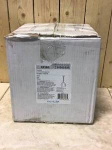 lot 90 image: Merriam 8 in. 1-Light Black Farmhouse Kitchen Pendant Hanging Light by KICHLERCustomer Returns See Pictures