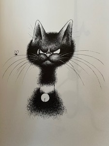 lot 54 image: Book dubout Les Cats and Two Cat Figurines