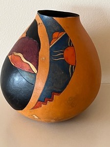 lot 55 image: Painted Gourd by Leena Offering