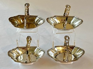 lot 5 image: Four Vintage Sterling Nut Baskets