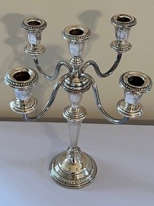 lot 7 image: Vintage Frank M Whiting and Co Sterling Five Arm Candelabra