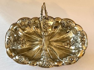 lot 30 image: Antique Beautiful Silver Plated Basket