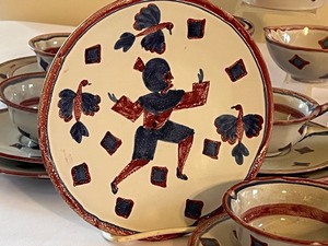 lot 35 image: German Made Pottery Tea Set