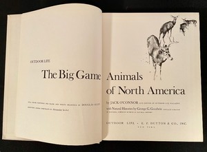 lot 212 image: Coffee Table Book The Big Game Animals of North America by Jack OConnor