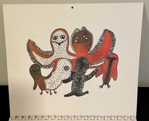 lot 217 image: Four Vintage Calendars Featuring Inuit Art