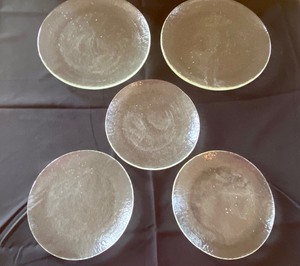 lot 83 image: Five Fire and Light Clear Glass Plates