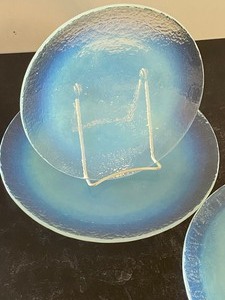 lot 82 image: Three Fire and Light Opal Iridescent Plates
