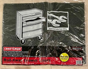lot 238 image: 2 Packages of Craftsman Roll-Away Drawer Liners