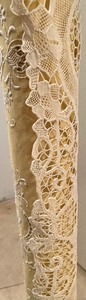lot 266 image: Lace and Light Yellow Freshly Cleaned Tablecloth