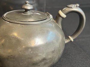 lot 132 image: Two Vintage Metal Teapots