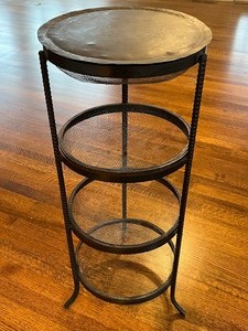 lot 143 image: Four Tiered Metal Basket Shelf