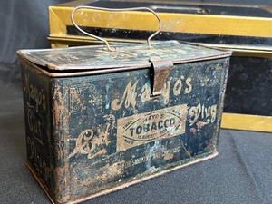 lot 147 image: Vintage Mayos Tobacco Plug Tin and Vintage Tin Box